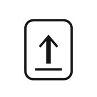 Upload line icon isolated on white background. Black flat thin icon on modern outline style. Linear symbol and editable stroke. Simple and pixel perfect stroke vector illustration.