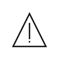 Warning line icon isolated on white background. Black flat thin icon on modern outline style. Linear symbol and editable stroke. Simple and pixel perfect stroke vector illustration.