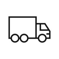 Truck line icon isolated on white background. Black flat thin icon on modern outline style. Linear symbol and editable stroke. Simple and pixel perfect stroke vector illustration.