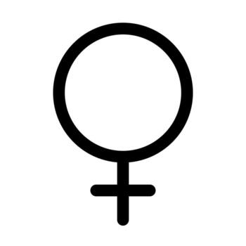 línea de icono femenino aislada sobre fondo blanco. icono negro plano y delgado en el estilo de contorno moderno. símbolo lineal y trazo editable. ilustración de vector de trazo simple y perfecto de píxeles.