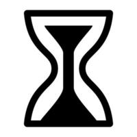 línea de icono de reloj de arena aislada sobre fondo blanco. icono negro plano y delgado en el estilo de contorno moderno. símbolo lineal y trazo editable. ilustración de vector de trazo simple y perfecto de píxeles.