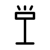 Office lamp icon line isolated on white background. Black flat thin icon on modern outline style. Linear symbol and editable stroke. Simple and pixel perfect stroke vector illustration