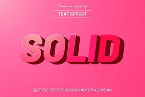 3D editable text effect template vector