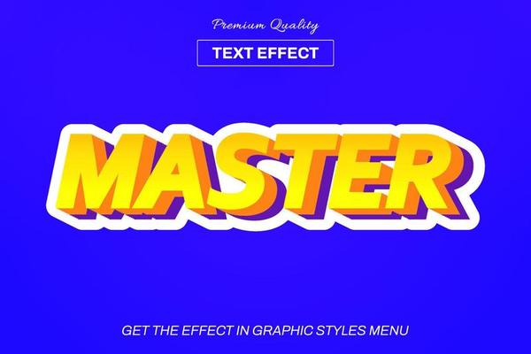 3D editable text effect template