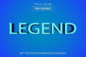 3D editable text effect template vector