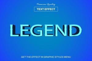 3D editable text effect template vector