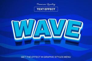 3D editable text effect template vector