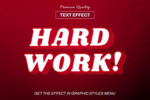 3D editable text effect template vector