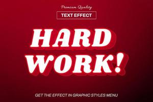 3D editable text effect template vector