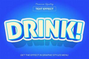 3D editable text effect template vector