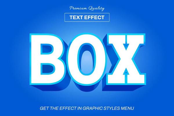 3D editable text effect template