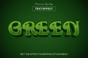 3D editable text effect template vector