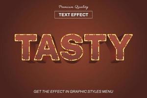 3D editable text effect template vector