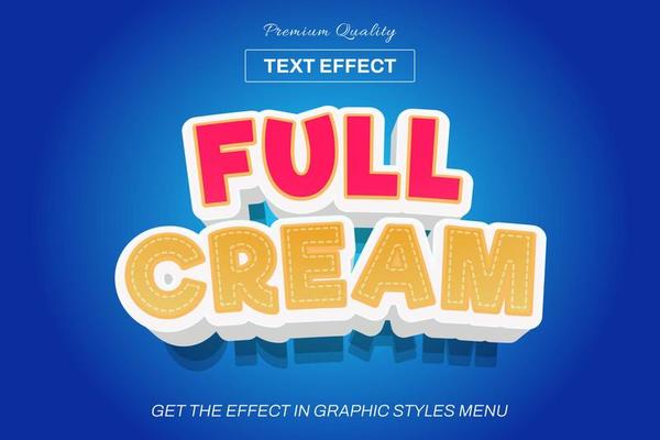3D editable text effect template