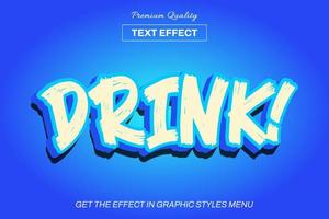 3D editable text effect template vector