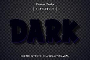 3D editable text effect template vector