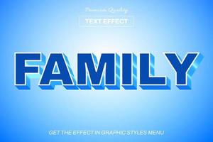 3D editable text effect template vector