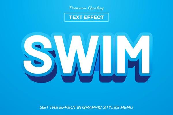 3D editable text effect template