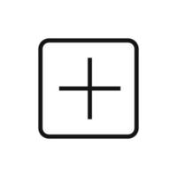 Plus line icon isolated on white background. Black flat thin icon on modern outline style. Linear symbol and editable stroke. Simple and pixel perfect stroke vector illustration.