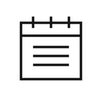 Calendar line icon isolated on white background. Black flat thin icon on modern outline style. Linear symbol and editable stroke. Simple and pixel perfect stroke vector illustration.