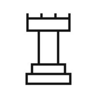 Chess line icon isolated on white background. Black flat thin icon on modern outline style. Linear symbol and editable stroke. Simple and pixel perfect stroke vector illustration.