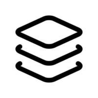 Layers icon line isolated on white background. Black flat thin icon on modern outline style. Linear symbol and editable stroke. Simple and pixel perfect stroke vector illustration.