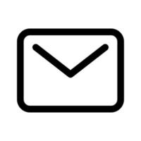 línea de icono de correo aislada sobre fondo blanco. icono negro plano y delgado en el estilo de contorno moderno. símbolo lineal y trazo editable. ilustración de vector de trazo simple y perfecto de píxeles.