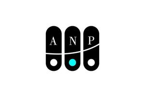 ANP LETTER and ALPHABET LOGO DESIGN vector