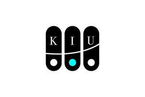 diseño de logotipo de letra y alfabeto kiu vector