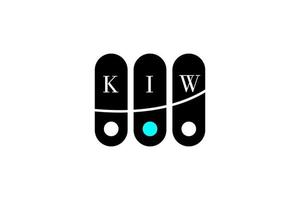 diseño de logotipo de letra y alfabeto kiw vector