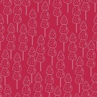 Seamless pattern with Korean strawberry tanhulu on Viva magenta background vector