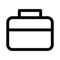 Briefcase icon line isolated on white background. Black flat thin icon on modern outline style. Linear symbol and editable stroke. Simple and pixel perfect stroke vector illustration.
