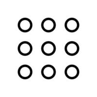 Apps icon line isolated on white background. Black flat thin icon on modern outline style. Linear symbol and editable stroke. Simple and pixel perfect stroke vector illustration.
