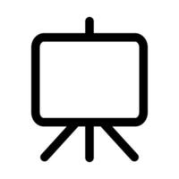 Easel icon line isolated on white background. Black flat thin icon on modern outline style. Linear symbol and editable stroke. Simple and pixel perfect stroke vector illustration.