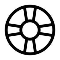 Help buoy icon line isolated on white background. Black flat thin icon on modern outline style. Linear symbol and editable stroke. Simple and pixel perfect stroke vector illustration.