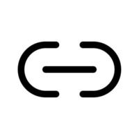 Link icon line isolated on white background. Black flat thin icon on modern outline style. Linear symbol and editable stroke. Simple and pixel perfect stroke vector illustration.
