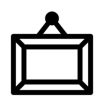 Picture frame icon line isolated on white background. Black flat thin icon on modern outline style. Linear symbol and editable stroke. Simple and pixel perfect stroke vector illustration