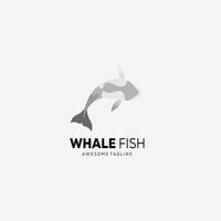 whale fish design logo icon illustration vector