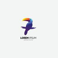 gradient parrot logo vector design template