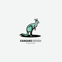 canguro logo mascota diseño ilustración símbolo vector
