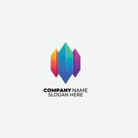 diamond logo design gradient colorful vector