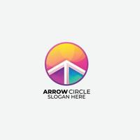 arrow circle design logo template icon vector