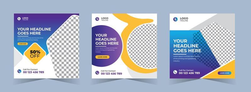 Creative social media digital marketing web banner design