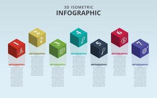 vector de plantilla de infografía isométrica 3d