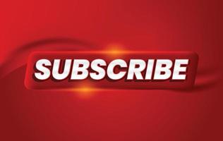 Subscribe button vector art on red curtain