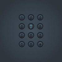 Mobile dial pad buttons vector