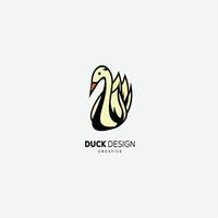 duck logo design mascot illustration vector