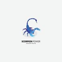 scorpion design gradient colorful icon vector