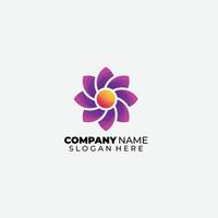 flower design vector logo gradient illustration