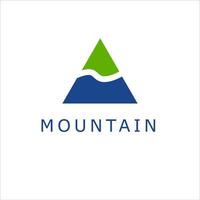 ilustración de diseño de logotipo de montaña abstracta vector